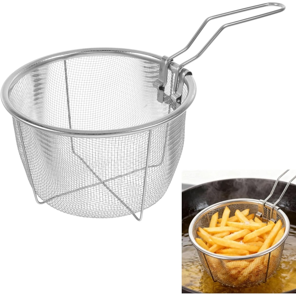 Home Cooking In French - Cesta redonda para fritar com alça