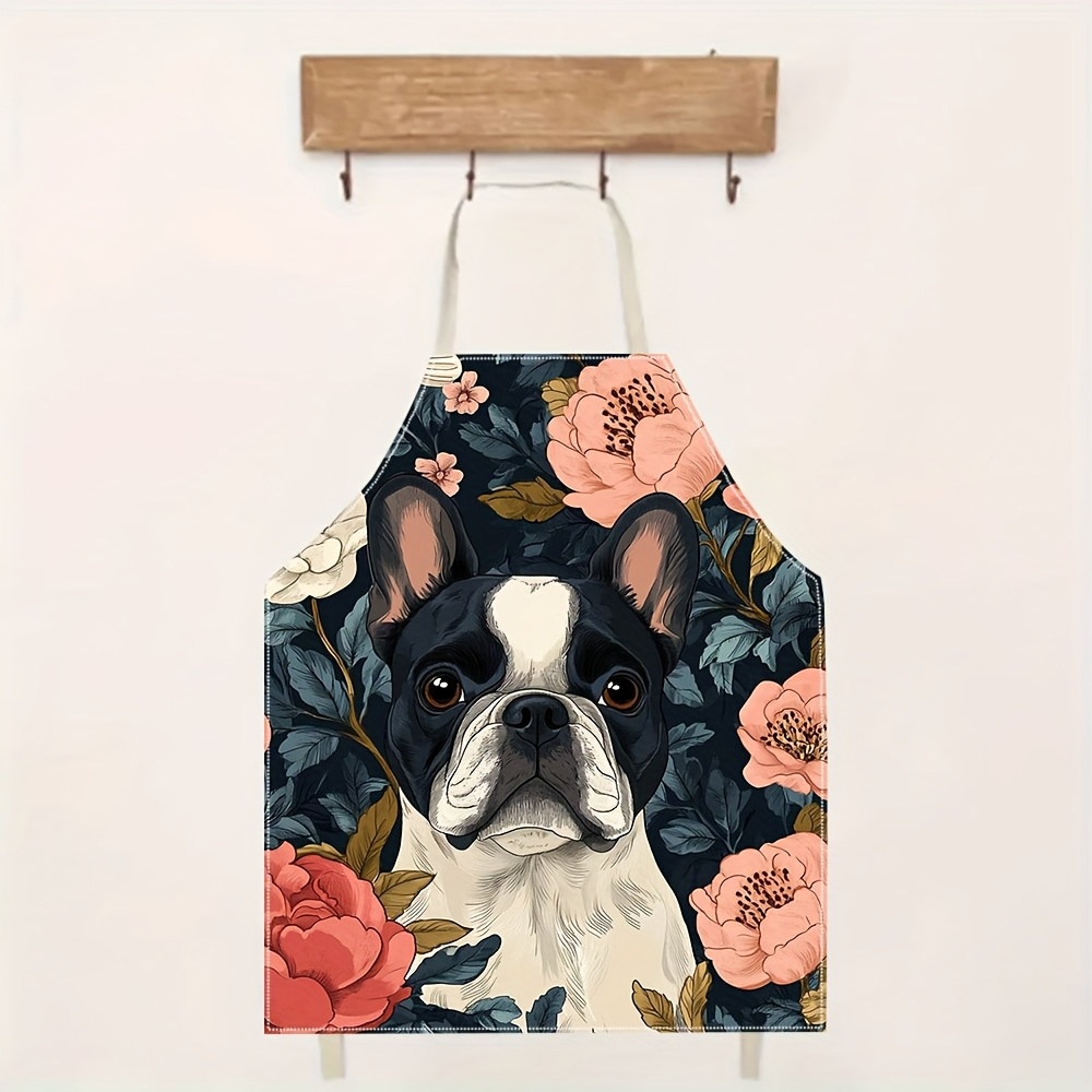 Avental Floral de Bulldog Fran - Home Cooking In French avaliação e preço