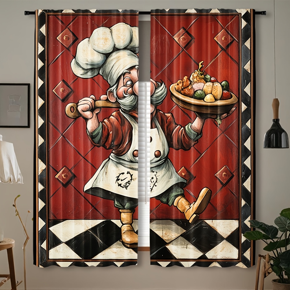 Cortinas de Cozinha com Desenh - Home Cooking In French avaliação e preço