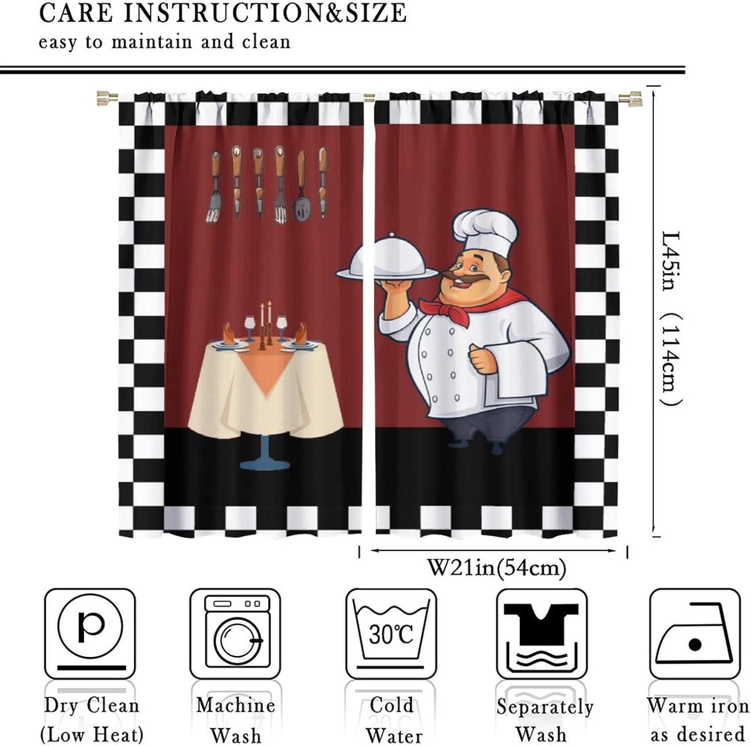 Cortinas de cozinha Fat Chef,  - Home Cooking In French avaliação e preço