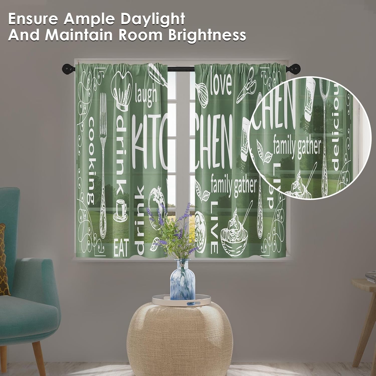 Par de Cortinas Estéticas para - Home Cooking In French avaliação e preço
